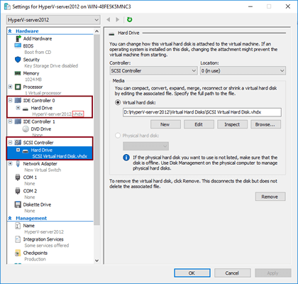 Virtual disk type
