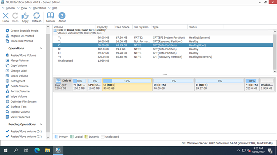 C drive extended